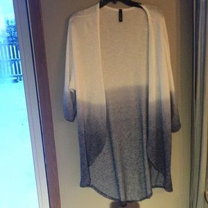 Blue and White Ombré Cardigan